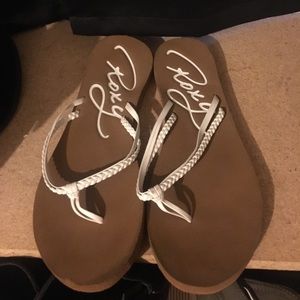 White Roxy Flip Flops